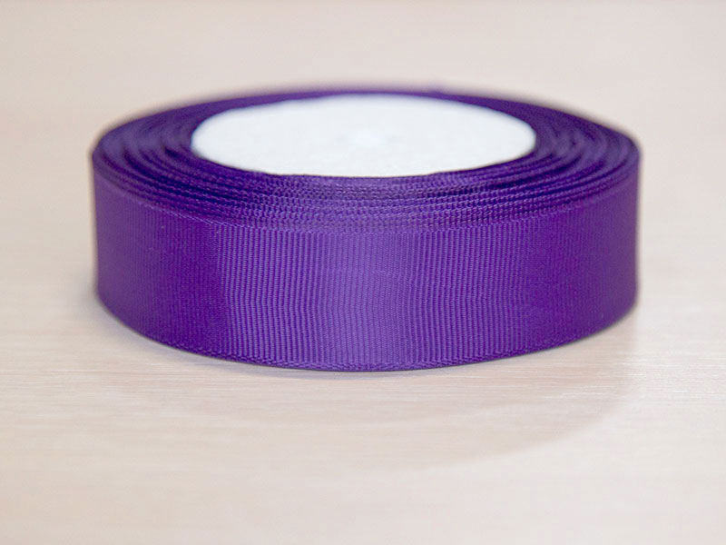 Лента репсовая (ширина 25 мм) (цв. ярко-фиолетовый)