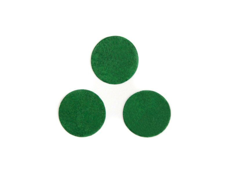 Фетровые кружочки (цвет темно зеленый) 25мм