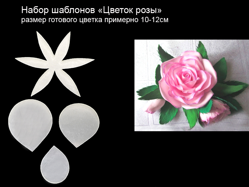 Набор шаблонов "Цветок розы" 