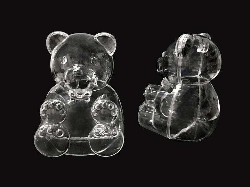 Медведи пластиковые прозрачные для декора 7см