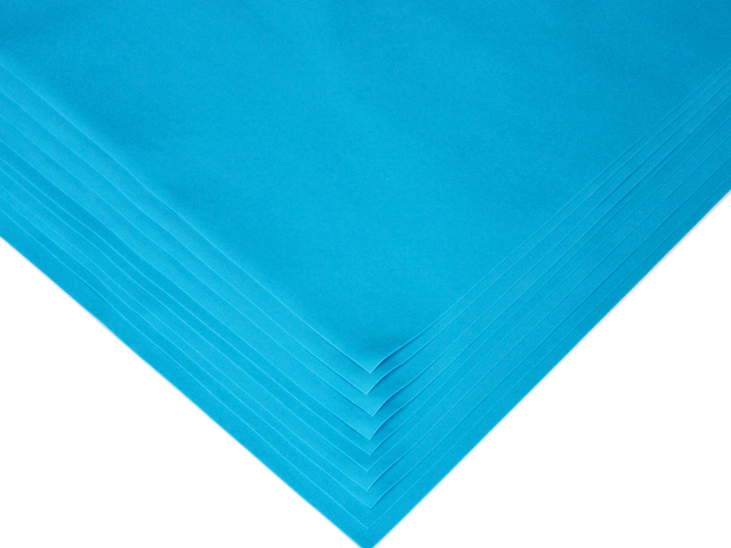 Фоамиран (Корея) лист 49*49см х 1мм (цв. т.голубой)