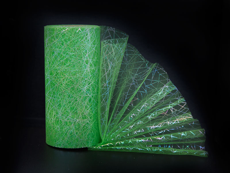 Фатин перламутровый рисунок 15см x 25ярдов (цв. зеленый)