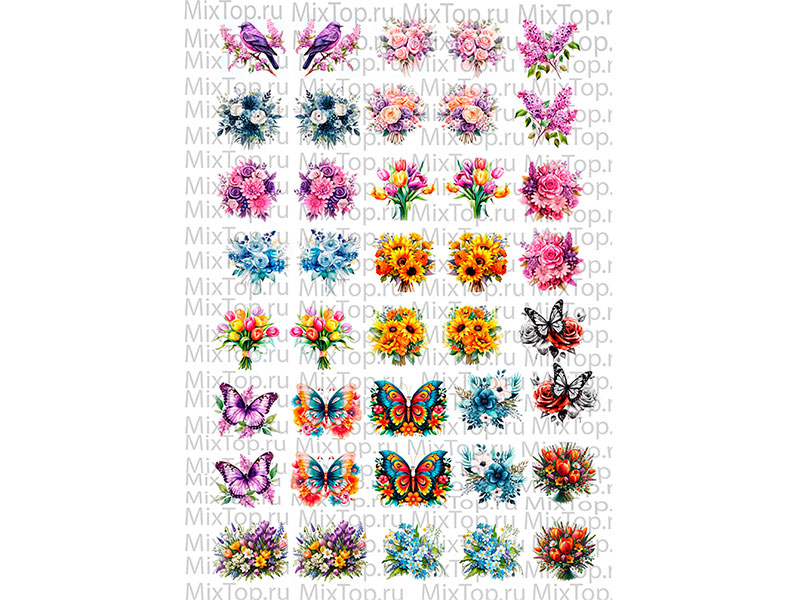 Сублимация А4 "Цветы/Бабочки"