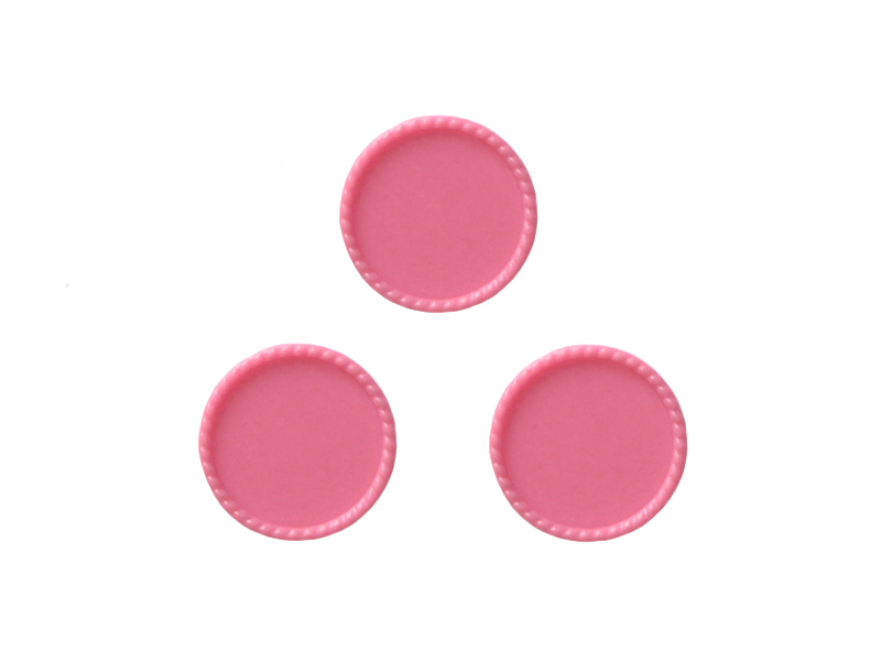 Крышки декоративные (пластик) 25мм (внутри 22мм)розовые