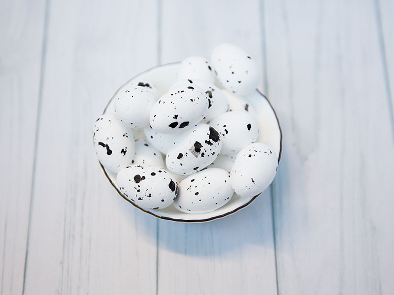 Яйца декоративные(пенопласт) 2х3см (белые)