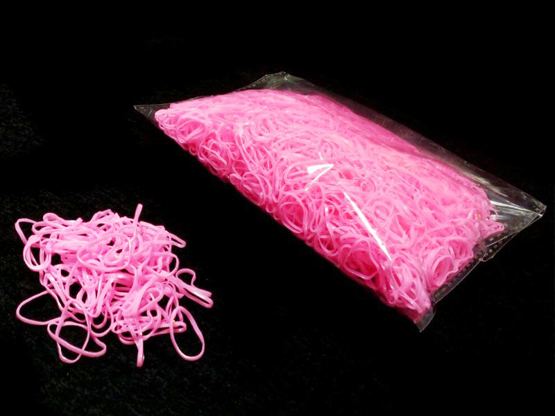 Резинки для волос (силикон) цв.розовый