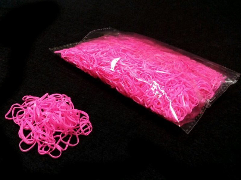 Резинки для волос (силикон) цв. т. розовый
