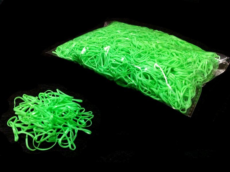 Резинки для волос (силикон) цв. зеленый