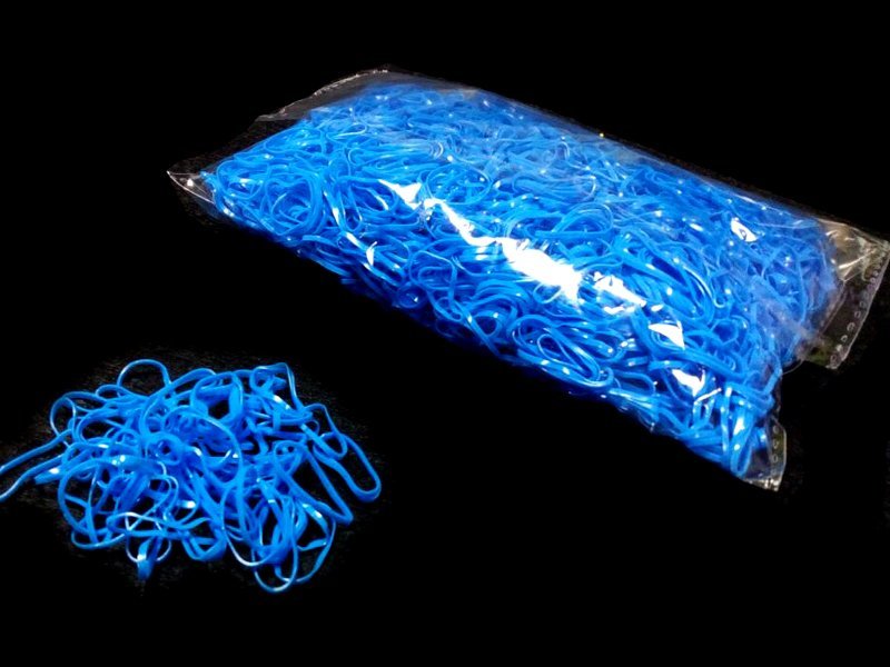 Резинки для волос (силикон) цв. синий
