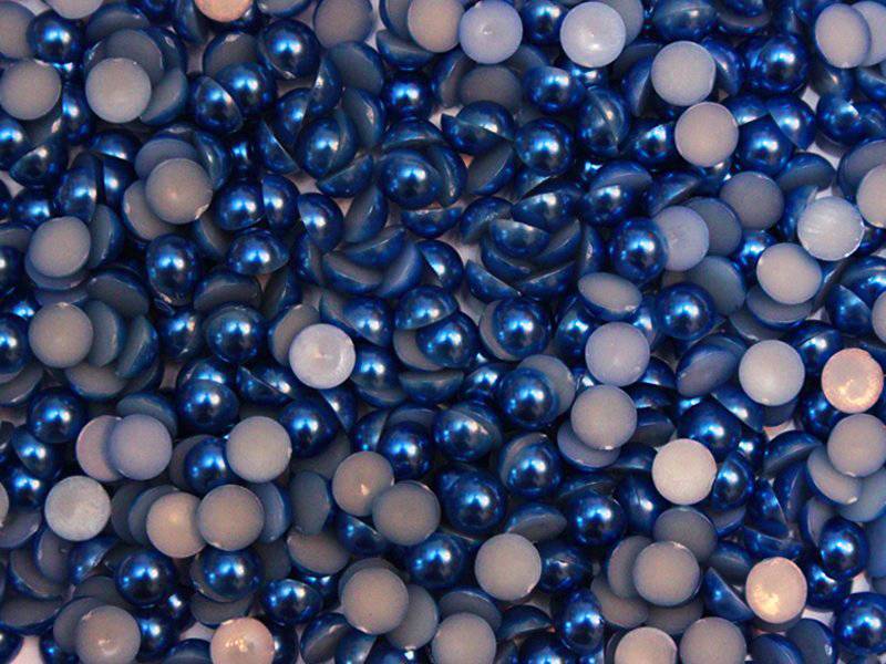 Полубусина-жемчуг(цв.синий) 6мм