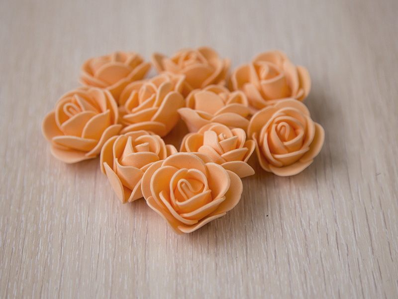 Цветы из фоамирана(цв.оранжевый) 3,5см