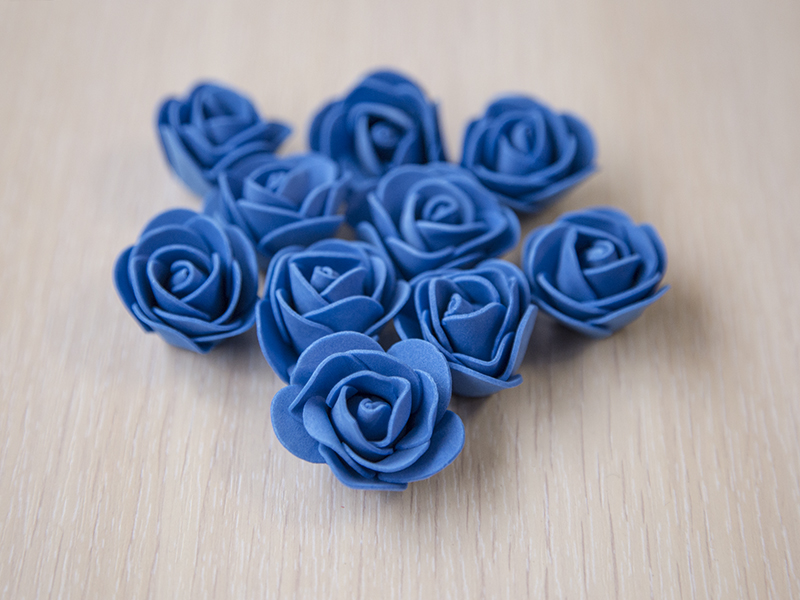Цветы из фоамирана(цв.синий) 3,5см