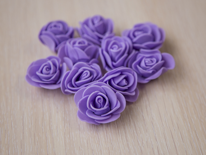 Цветы из фоамирана(цв.фиолетовый) 3,5см