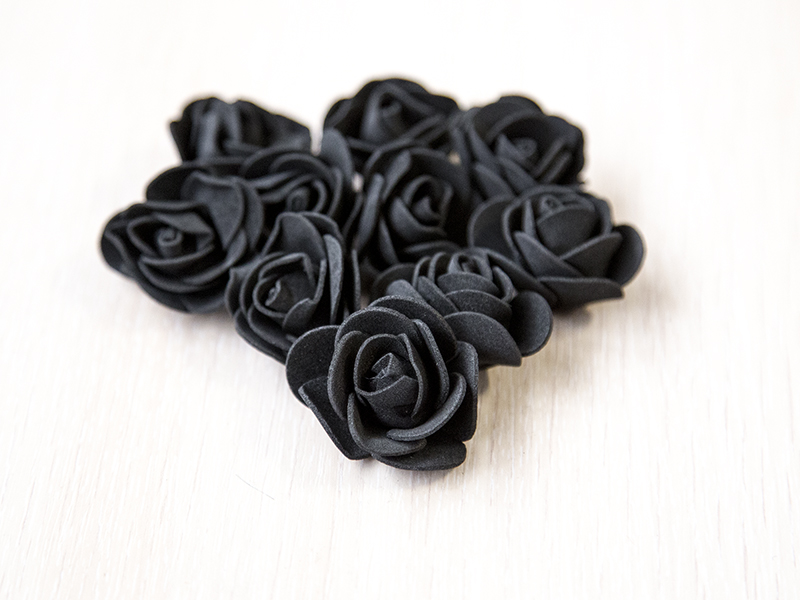 Цветы из фоамирана(цв.черный) 3,5см