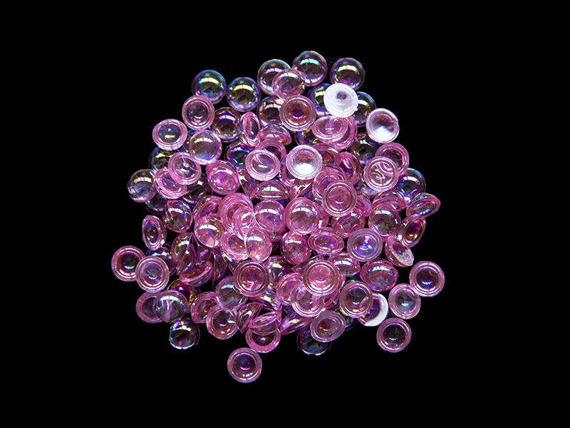 Полубусины полупрозрачные (цв. розовый) 6мм