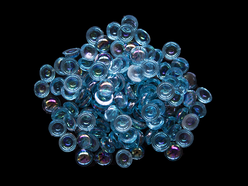 Полубусины полупрозрачные (цв. голубой) 6мм