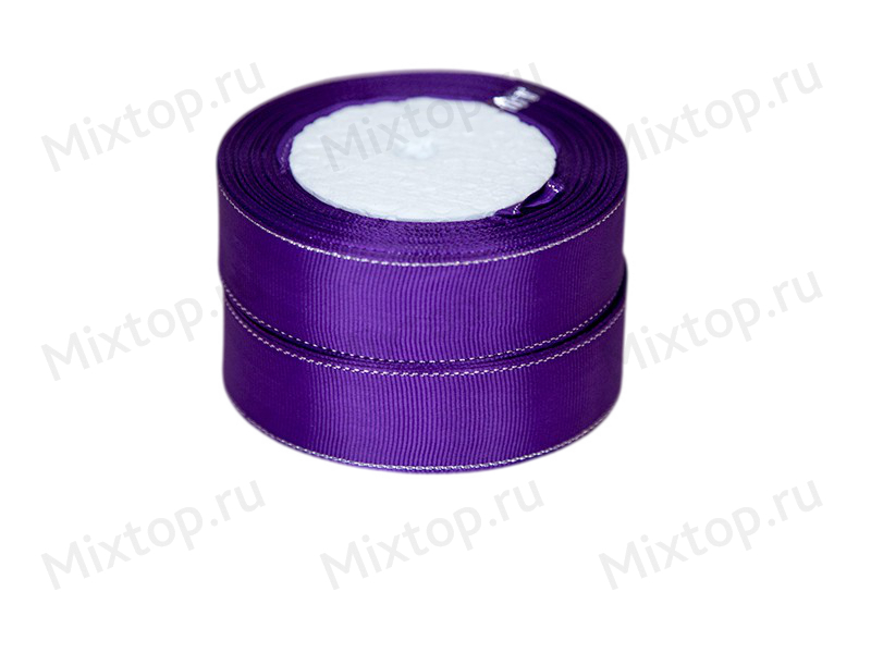 Лента репсовая с люрексом (серебро) 25мм