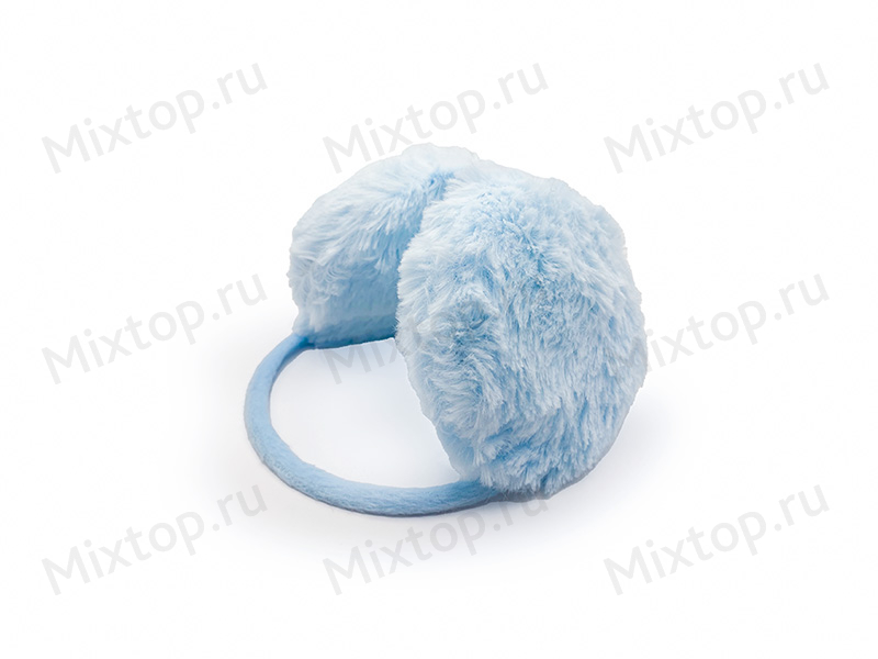 Меховые наушники (голубой)
