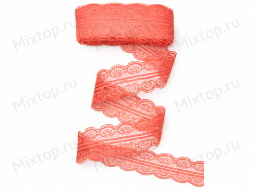 Кружево-капрон 5см (цв.коралловый)