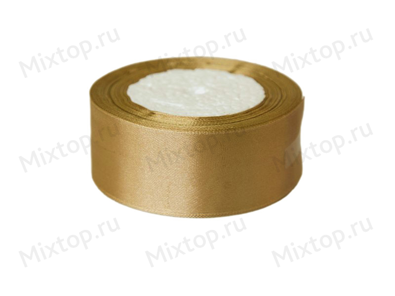 Лента атласная 40мм х 25ярдов (цв. карамельный)