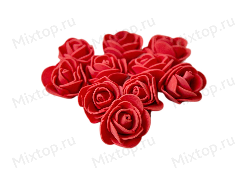 Цветы из фоамирана(цв.красный) 3,5см