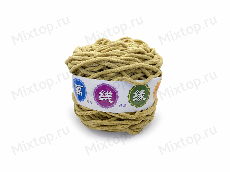 Пряжа плюшевая  5мм (карамель)