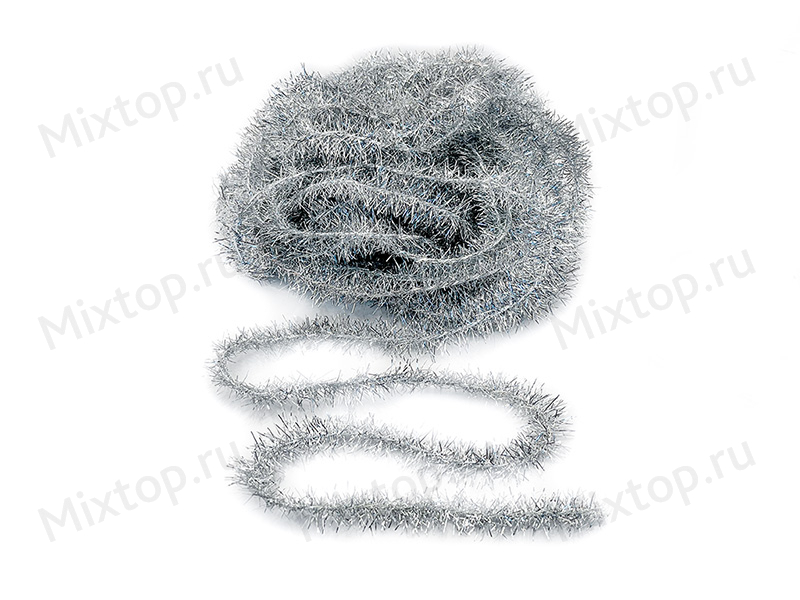 Мишура новогодняя 2см /10м (серебро)
