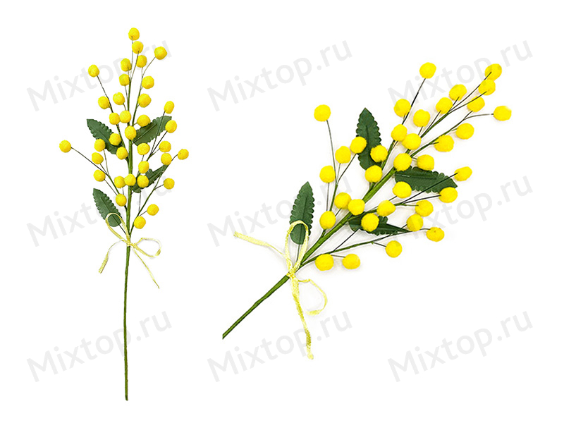 Мимоза ветка для декора 39см