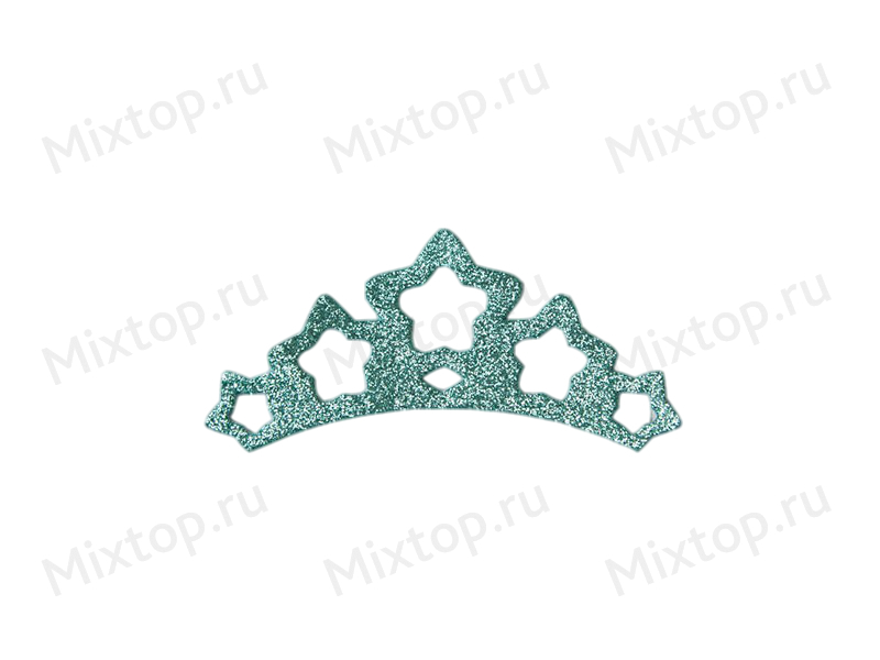 Патчи с глиттером 12см (цв.бирюза)