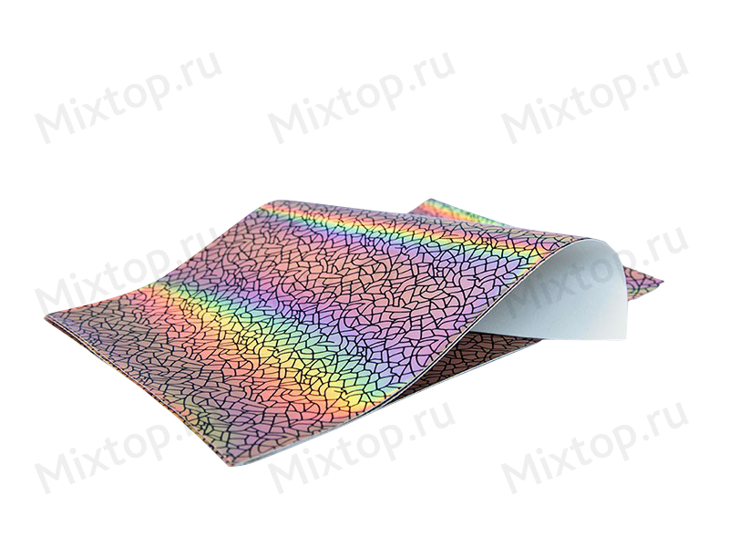 Экокожа с рисунком (голография) 20см х 30см