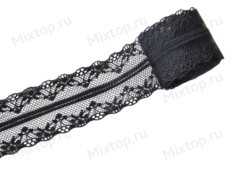 Кружево-капрон 4см (цв.черный)