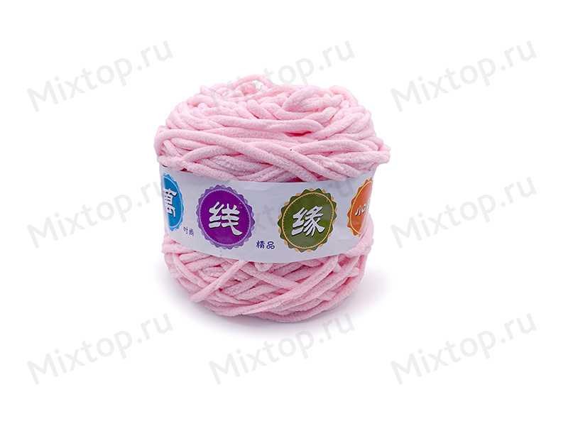 Пряжа плюшевая  5мм (св.розовый)