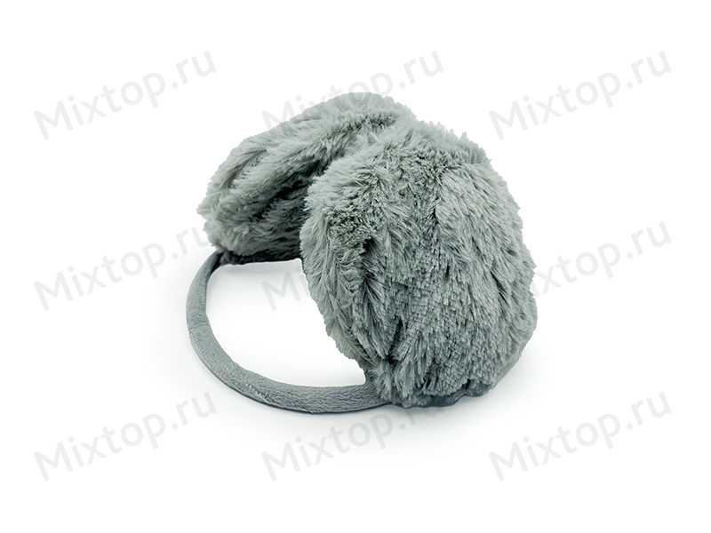 Меховые наушники (серый)