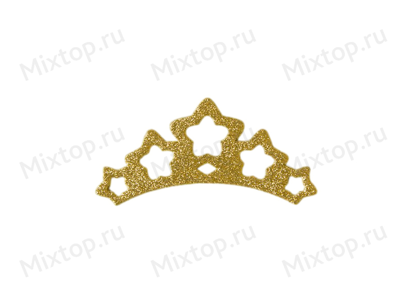 Патчи с глиттером 12см (цв.золотой)
