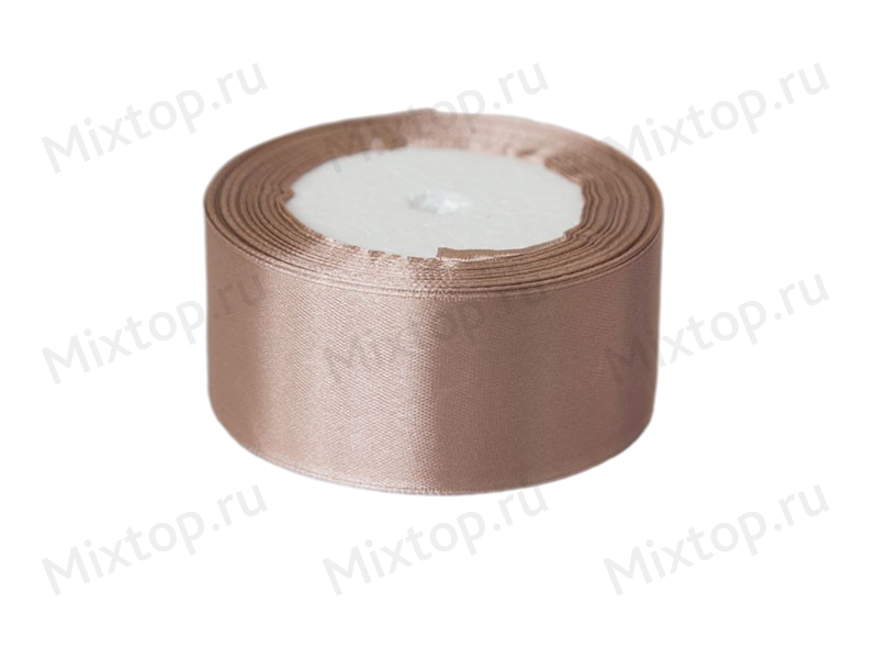 Лента атласная 40мм х 25ярдов (цв. какао)