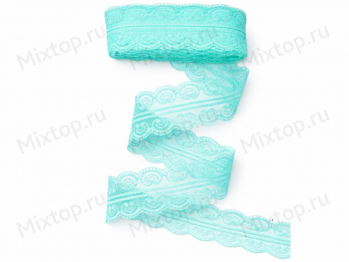 Кружево-капрон 5см (цв. бирюзовый)