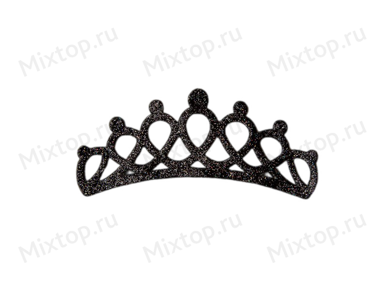 Патчи с глиттером 12см (цв.черный)