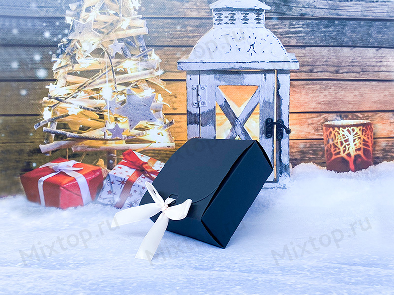Коробка подарочная 12*11.5*5 см (черная)