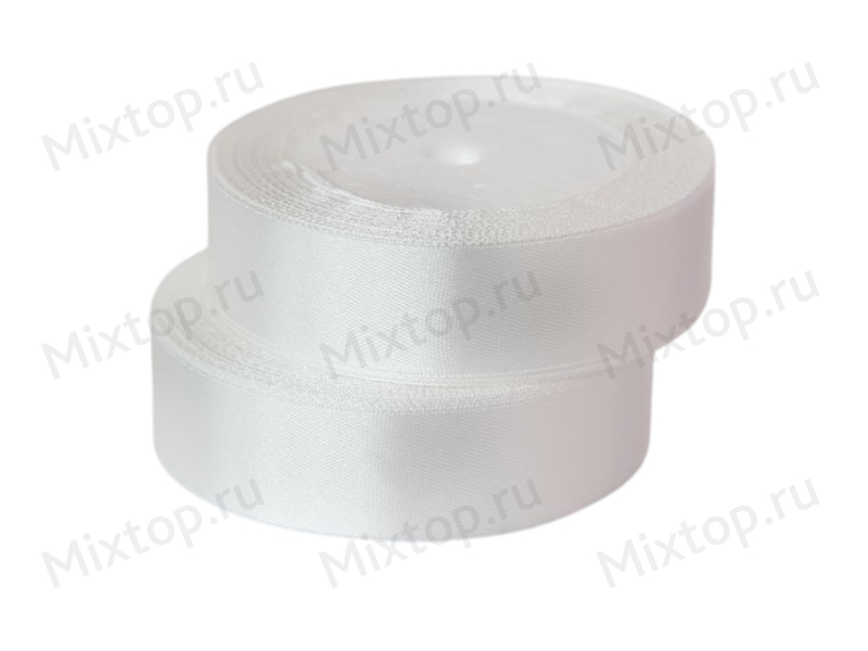 Лента атласная 25мм х 25ярдов (цв. молочный)