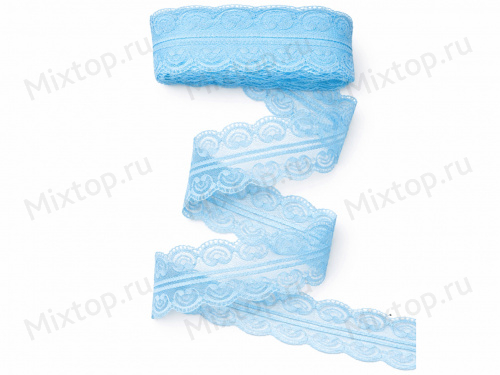 Кружево-капрон 5см (цв. голубой)
