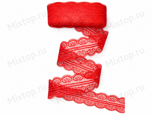 Кружево-капрон 5см (цв.красный)