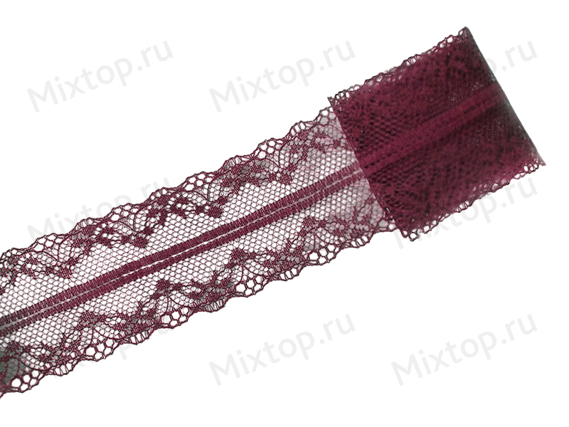 Кружево-капрон 4см (цв. бордовый)