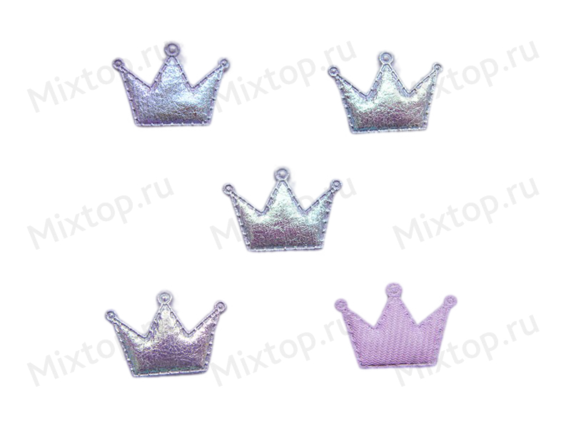 Патчи с переливом цвета "Короны" 40х35мм (цв. сиреневый)