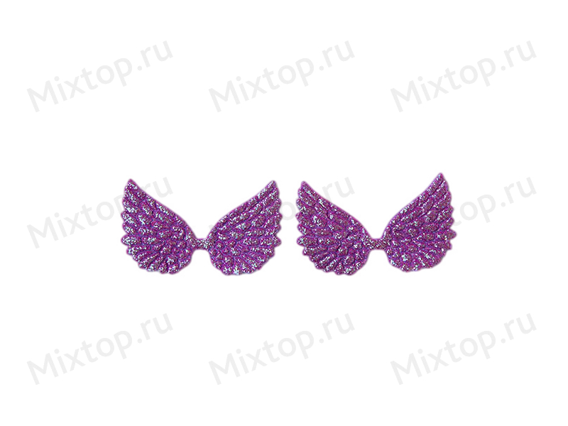 Патчи с глиттером 6.5см (фиолетовый)