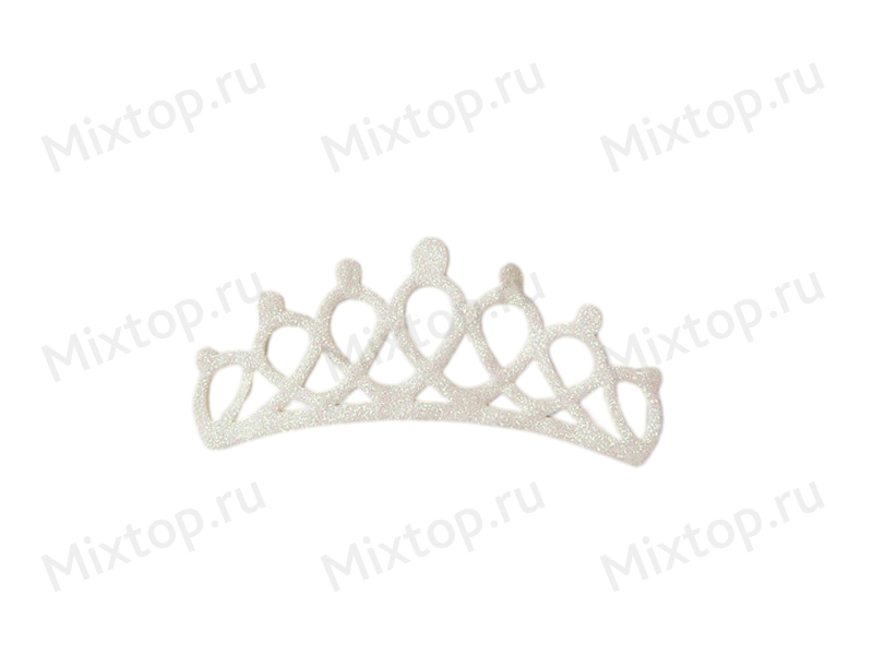 Патчи с глиттером 12см (цв.белый)