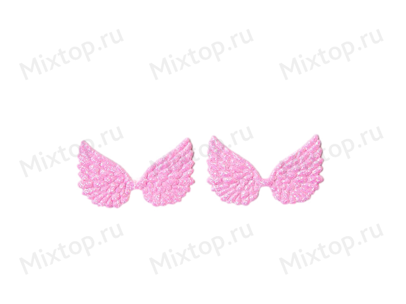 Патчи с глиттером 6.5см (розовый)
