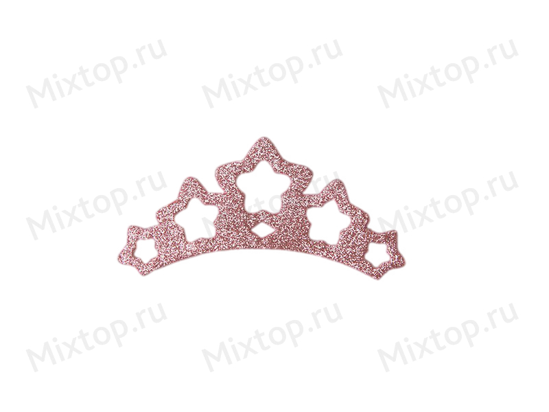 Патчи с глиттером 12см (цв.розовый)