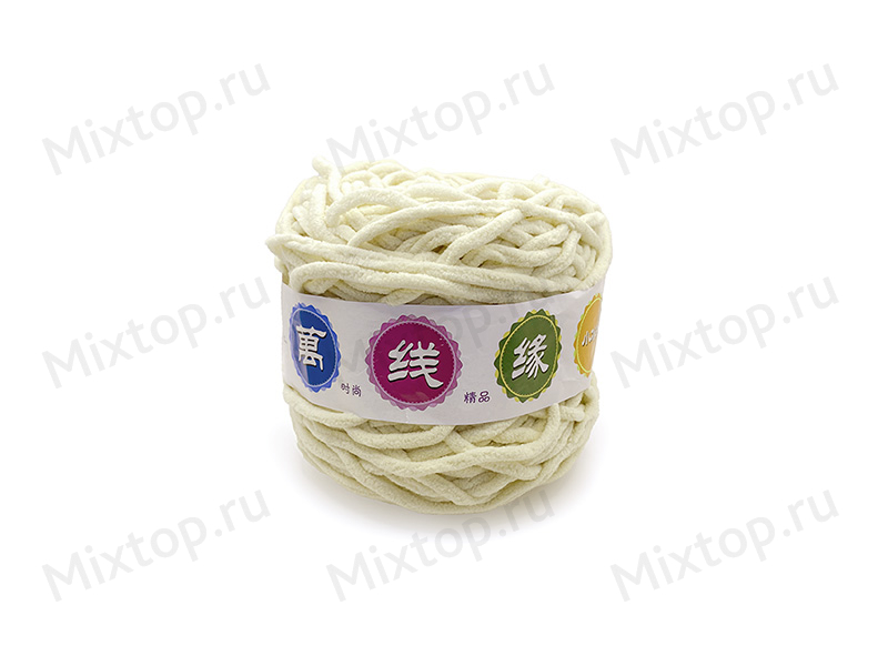 Пряжа плюшевая  5мм (бежевый)
