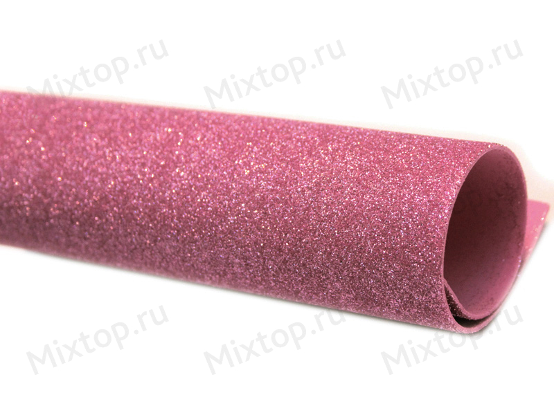 Фоамиран(глиттерный) 20/30см толщина 2мм(розово-малиновый)