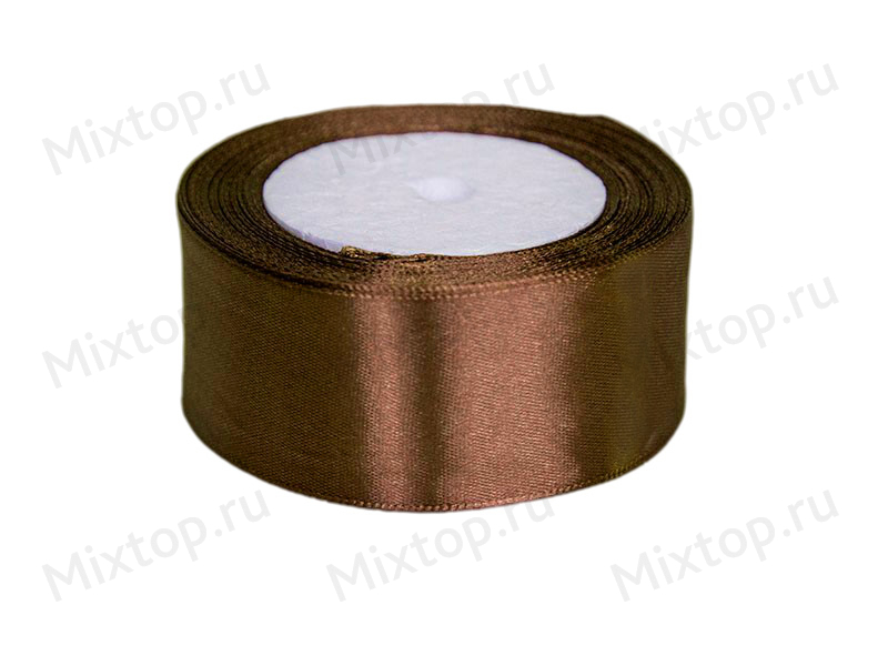 Лента атласная 40мм х 25ярдов (цв. красно-коричневый)